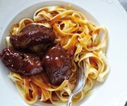 Sweet and sour pork cheeks recipe